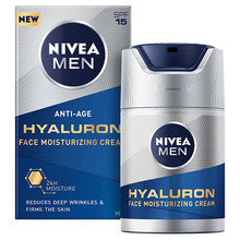 Nivea - Men Hyaluron Face Moisturizing Cream SPF 15 - Moisturizing anti-wrinkle cream - 50ml