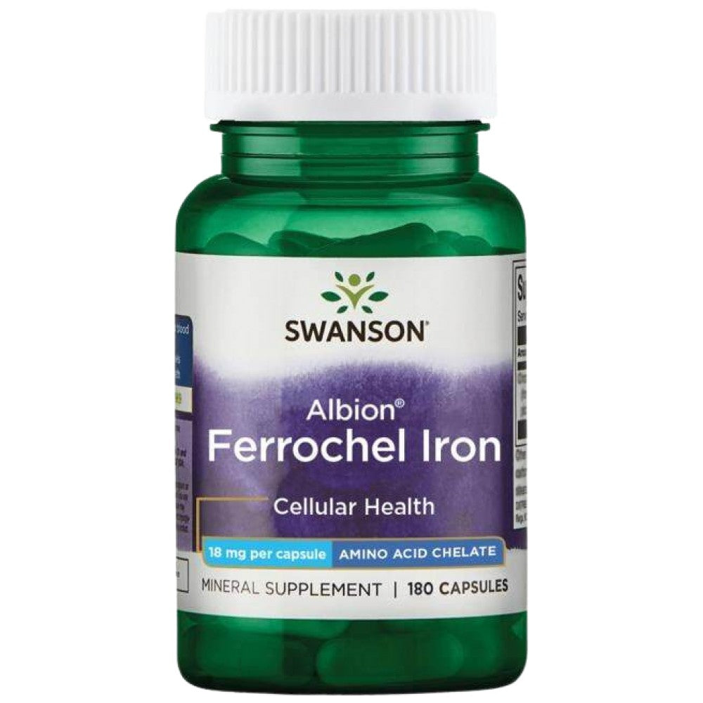 Albion Chelated Ferrochel Iron 18 mg 180 капсули - Feel You