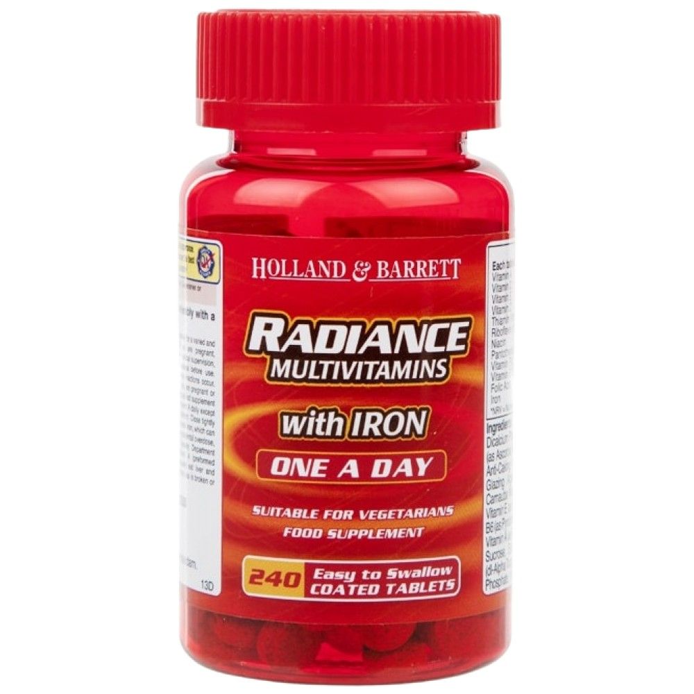 Radiance Multivitamins & Iron | One a Day - 240 Таблетки - Feel You