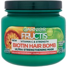 GARNIER - Fructis Vitamin & Strength Biotin Hair Bomb Mask - Posilující maska pro slabé vlasy náchylné k vypadávání - 320ml