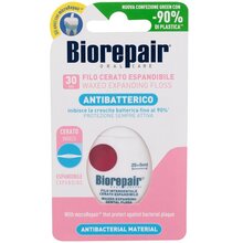 Biorepair - Antibacterial Waxed Expanding Floss - Voskovaná expandující zubní nit pro citlivé dásně - 1.0ks