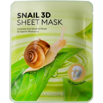 Missha - Snail 3D Sheet Mask - Hydratační pleťová maska se šnečím extraktem - 23.0g