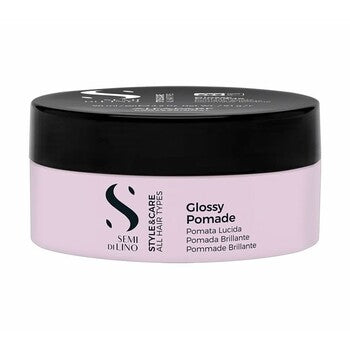 Alfaparf Milano - Semi Di Lino Style&Care Glossy Pomade - Tvarujíci vosková pomáda pro usměrnění a modelaci účesu s vysokým leskem - 90ml