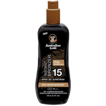 Australian Gold - Instant Bronzer Spray SPF 15 - Ochranný sprej na opalování s bronzerem - 100ml