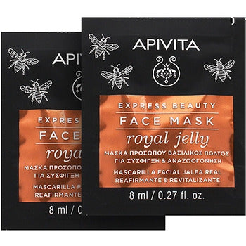 Apivita - Express Beauty Face Mask Royal Jelly - Revitalizační pleťová maska se zpevňujícím účinkem - 8ml