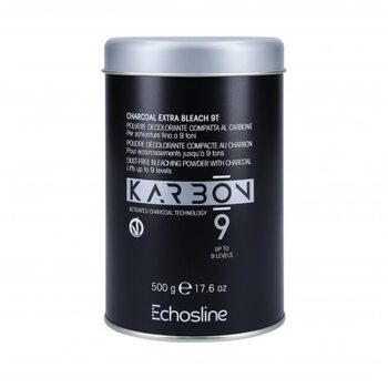 Echosline - Karbon 9 Dust-Free Bleaching Powder with Charcoal - Pudr pro zesvětlení vlasů - 500ml
