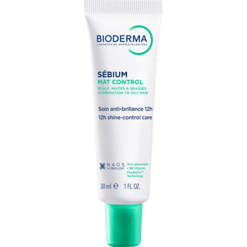 Bioderma - Sébium Mat Control 12h Shine-Control Care Cream - Zmatňující hydratační krém pro mastnou a smíšenou pleť - 30ml