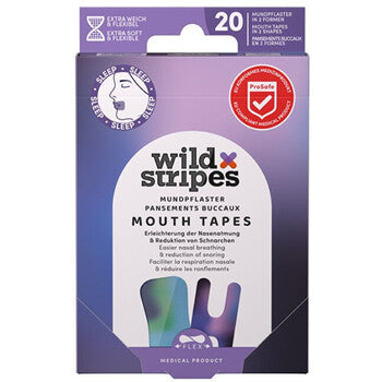 Wild Stripes - Sunset Mouth Patches - Náplasti na ústa pro podporu nosního dýchání během noci - 20.0ks