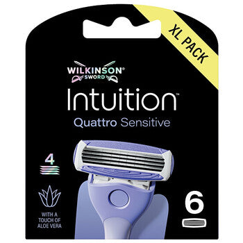 Wilkinson Sword - Intuition Quattro Sensitive - Náhradní hlavice - 3.0ks