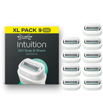 Wilkinson Sword - Intuition 2v1 Soap and Shave Sensitive ( 9 ks ) - Náhradní hlavice