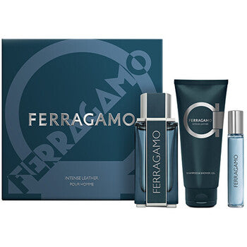 Salvatore Ferragamo - Ferragamo Intense Leather Dárková sada EDP 100 ml, sprchový gel 100 ml a miniaturka EDP 15 ml - 100ml
