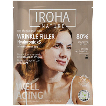 Iroha - Face & Neck Sheet Mask - Maska proti vráskám na obličej a krk - 30ml