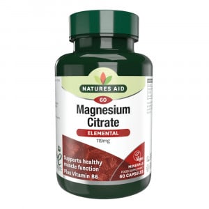 Магнезий Цитрат + Витамин В6 (Elemental Magnesium Citrate) 119мг 60 капсули NaturesAid - Feel You