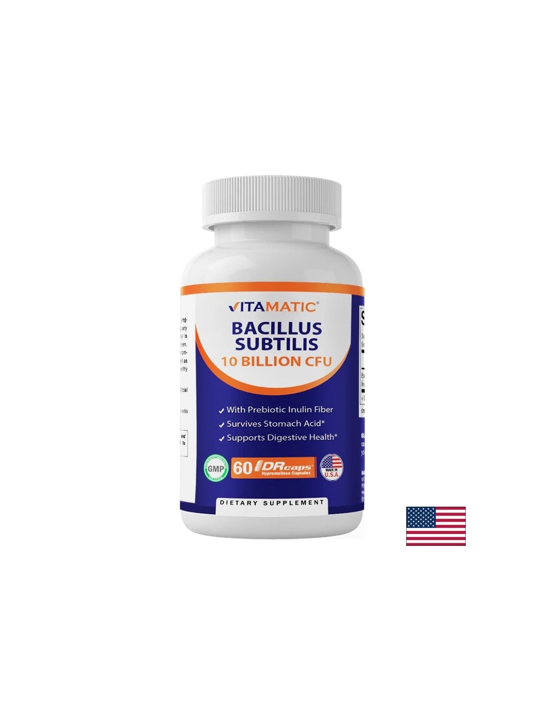 Бацилус субтилис + инулин – Имунна защита и храносмилателен комфорт, 60 капсули със забавено освобождаване - Feel You