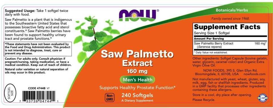 Saw Palmetto Extract 160 mg - 60 Гел капсули - Feel You