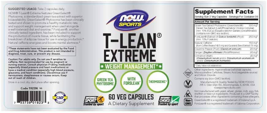 T-Lean Xtreme | Thermogenic Burner - 60 капсули - Feel You