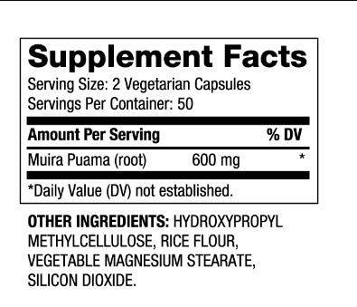 Muira Puama 300 mg / 100 Caps