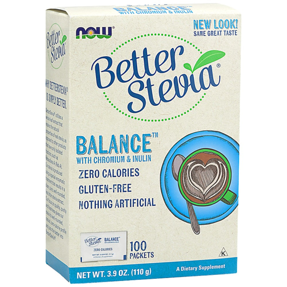 Better Stevia® Balance™ | with Chromium & Inulin - 100 Пакета - Feel You