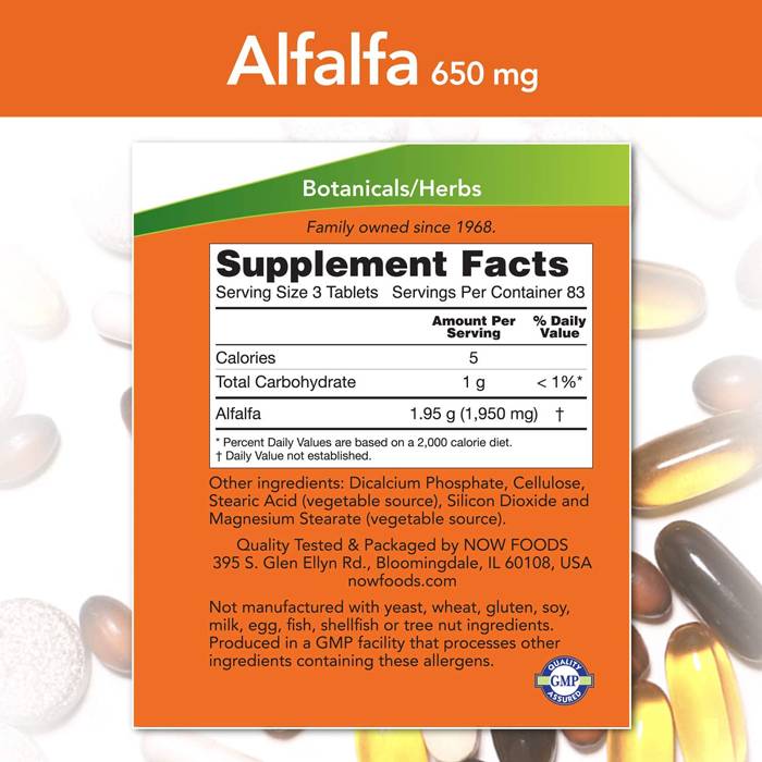 Alfalfa 650 mg - 500 Таблетки - Feel You