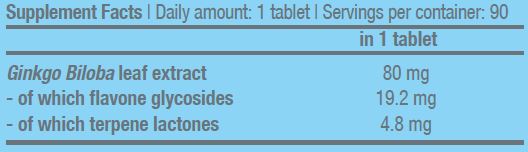 Ginkgo Biloba 90 Tabs. - Feel You
