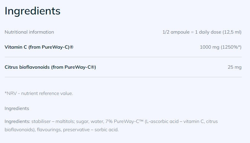 Gold-Vit C 2000 Shots Box / 20 x 25 ml - Feel You