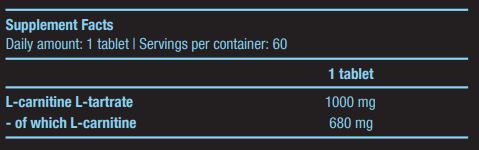 L-Carnitine 1000 mg / 60 Tabs - Feel You