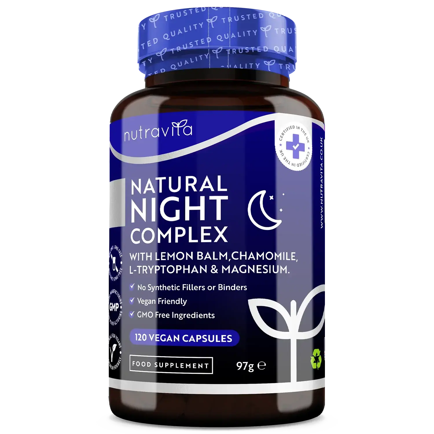 Natural Night Sleep Complex 120 Vcaps. Nutravita - Feel You