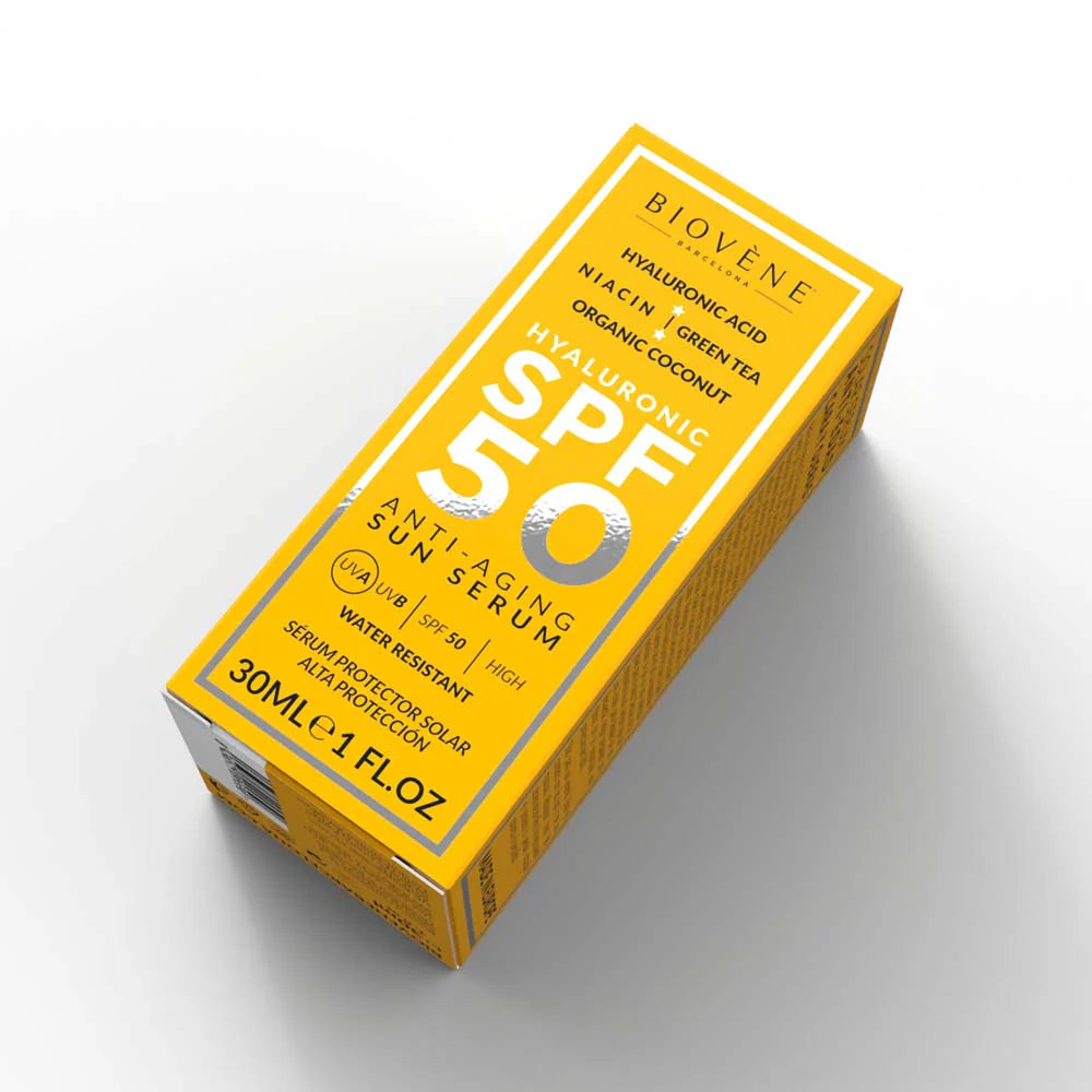 Слънцезащитен крем за лице SPF 50 с хиалуронова киселина против стареене - 30 мл - Feel You