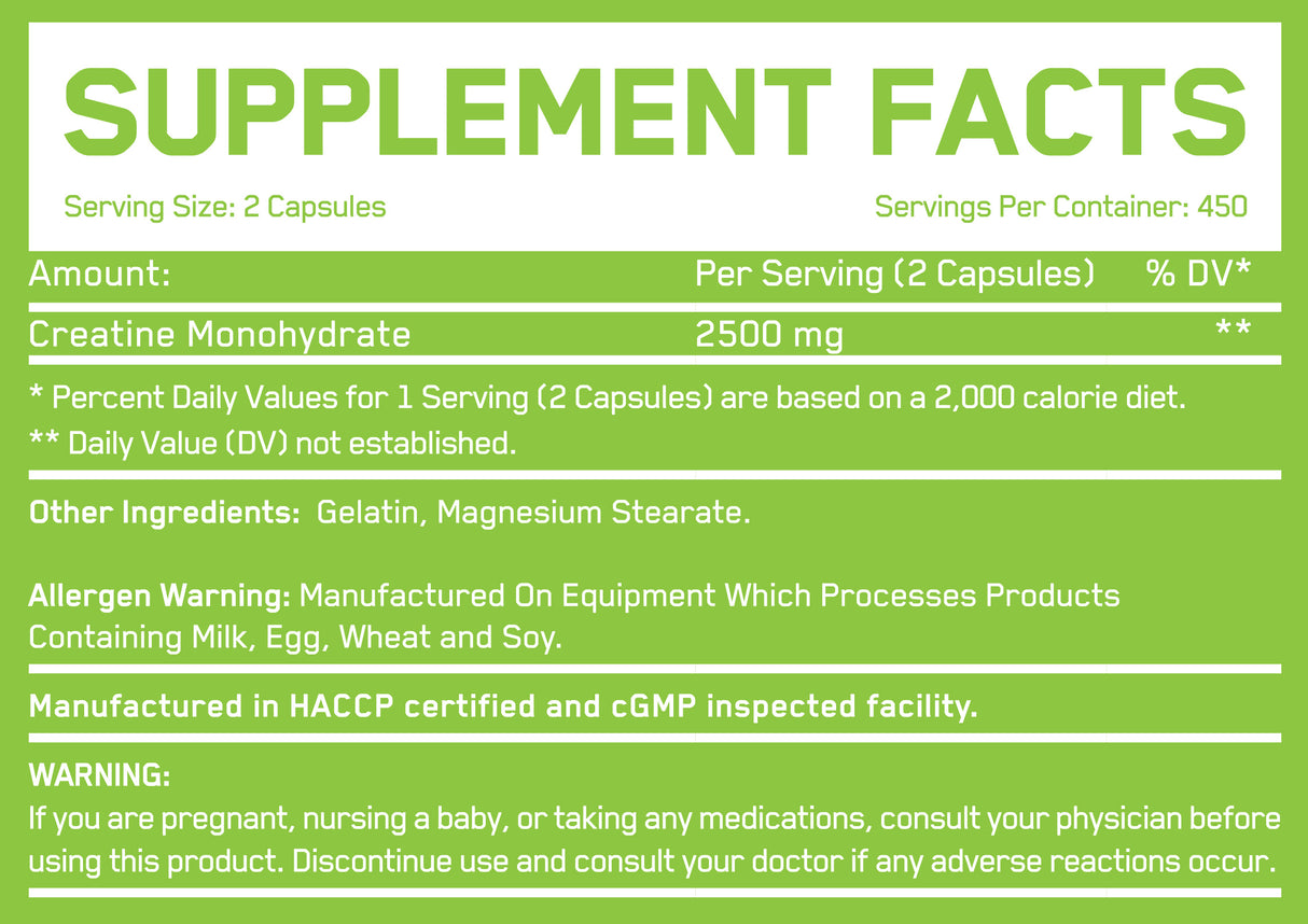 Creatine Mega Caps 1250 mg / 60 x 15 Caps - Feel You