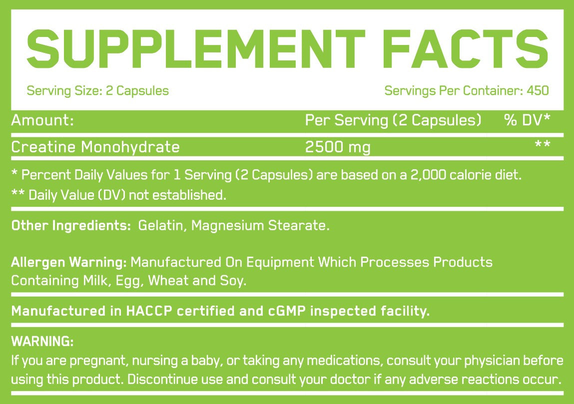 Creatine Mega Caps 1250 mg / 15 caps - Feel You
