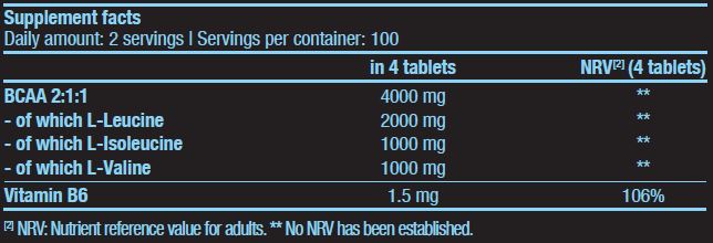 BCAA + B6 / 200 Tabs