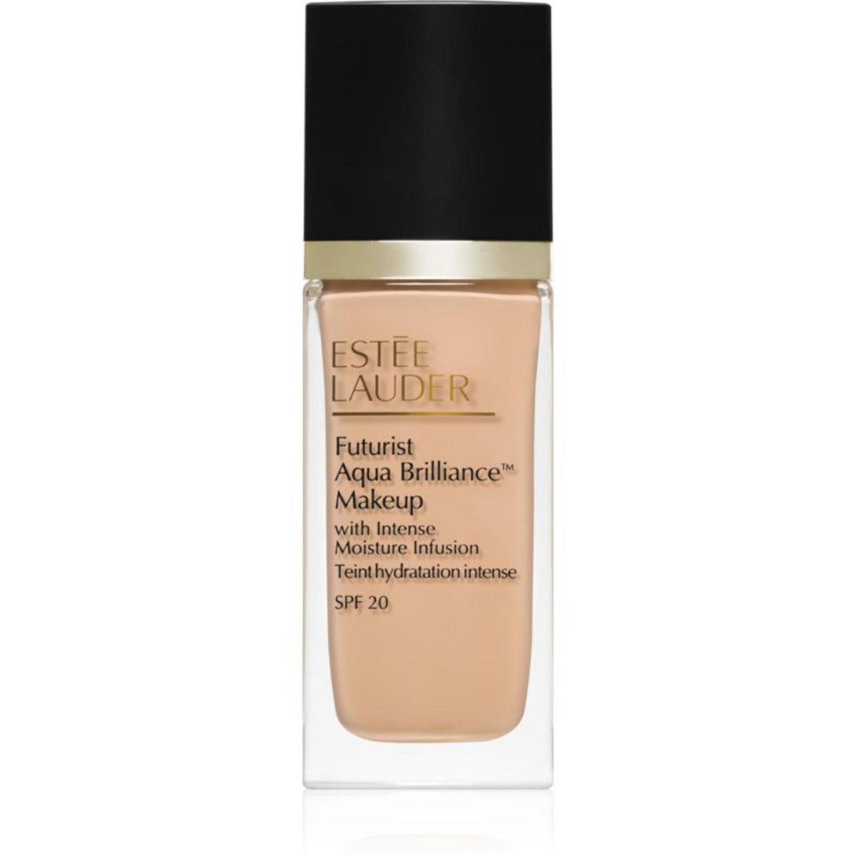 Estee Lauder, Futurist Aqua Brilliance, Hydrating & Illuminating, Liquid Foundation, 1W1, Bone, SPF 20, 30 ml