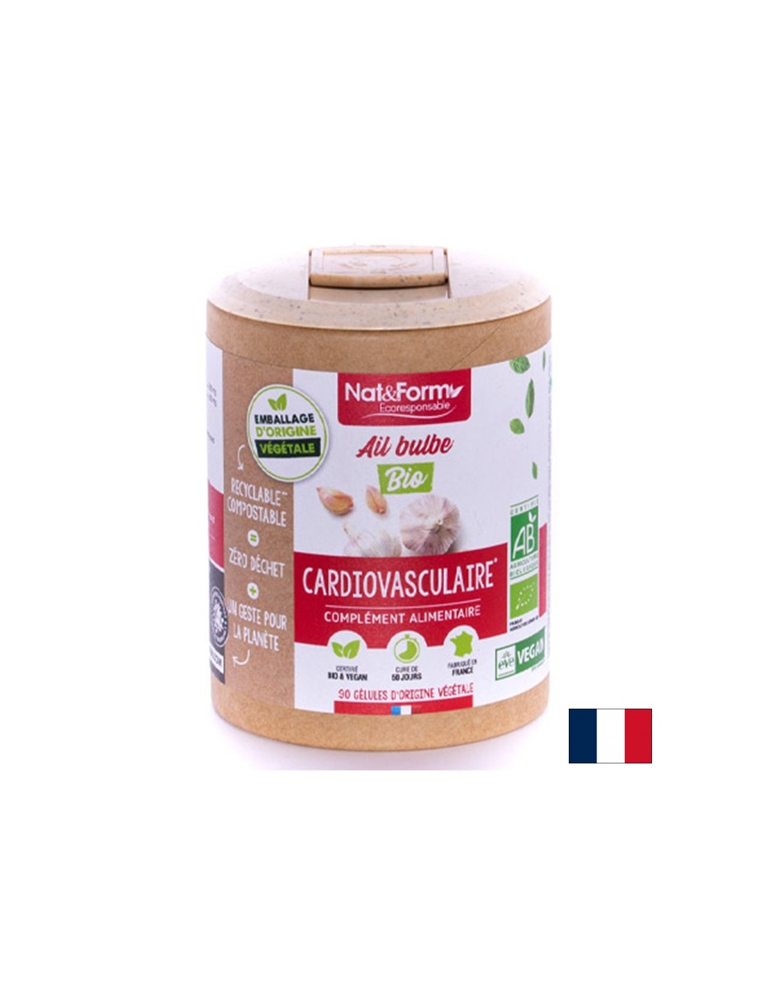 Сърдечна и имунна фунция - Чесън (луковица) Био, 90 капсули - Feel You