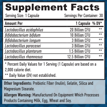 Probiotic 50 Billion / Symbiotic Complex / 30 Caps