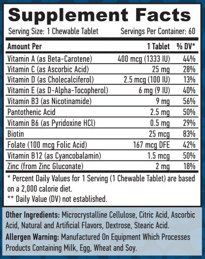 Kids Multivitamin / 60 Chew Tabs - Feel You