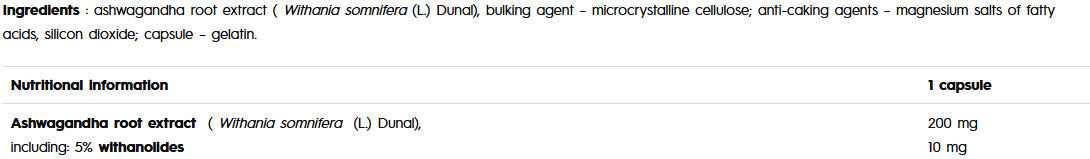 Ashwagandha 600 Sport / 130 Caps