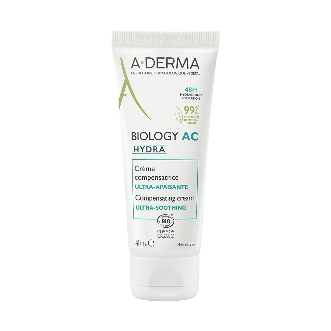 A-Derma, Biology AC Hydra, Vegan, Soothing, Daily, Cream, Skin, 40 ml - Feel You