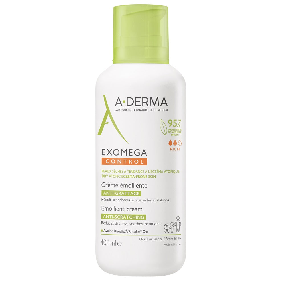 A-Derma, Exomega Control, Emollient, Cream, For Face & Body, 400 ml - Feel You