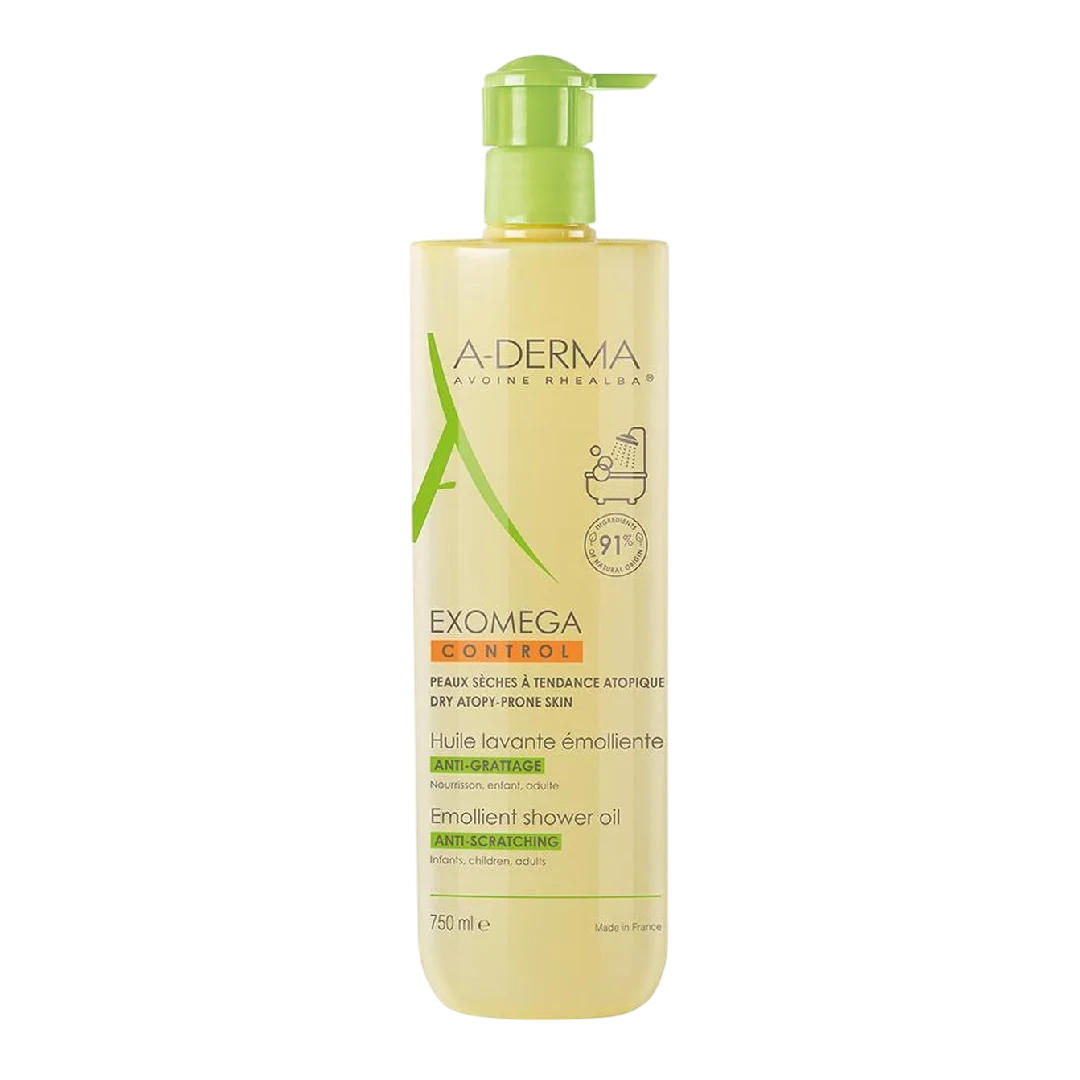 A-Derma, Exomega Control, Emollient, Shower Oil, For Very Dry To Atopic Sensitive Skin, 200 ml - Feel You