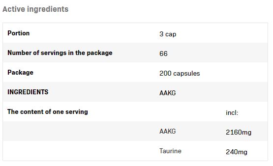 AAKG - Arginine Alfa Ketoglutarate / 200 Caps - Feel You