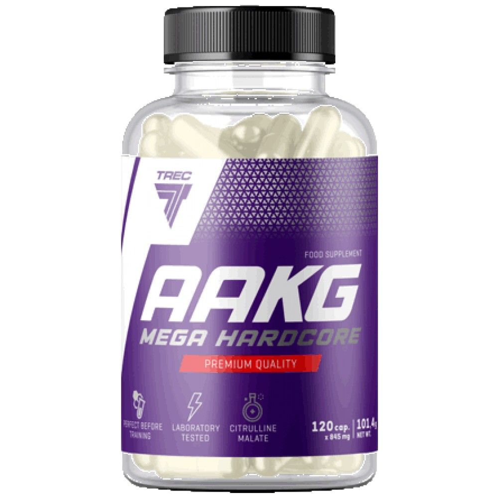 AAKG Mega Hardcore | with Citrulline Malate - 120 капсули - Feel You
