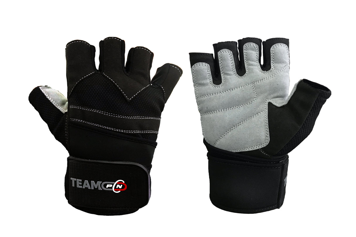 Мъжки ръкавици за фитнес ADVANCED с накитници - Сиво & Черно - Feel You