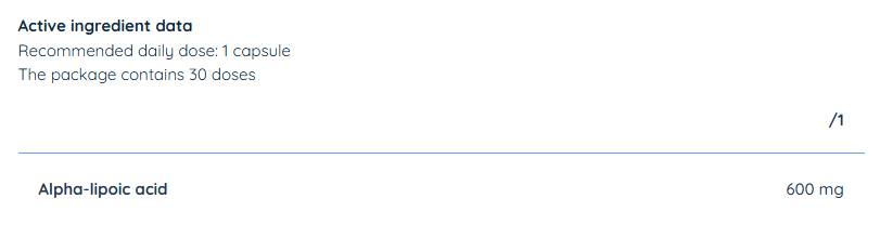 ALA 600 mg - 30 капсули - Feel You
