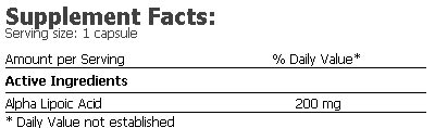 ALA /Alpha Lipoic Acid/ 60 Caps. - Feel You