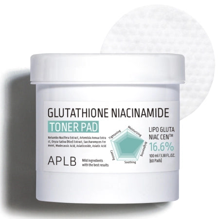 APLB - Glutathione Niacinamide Toner Pad - Brightening Face Pads - 60pcs/100ml - Feel You