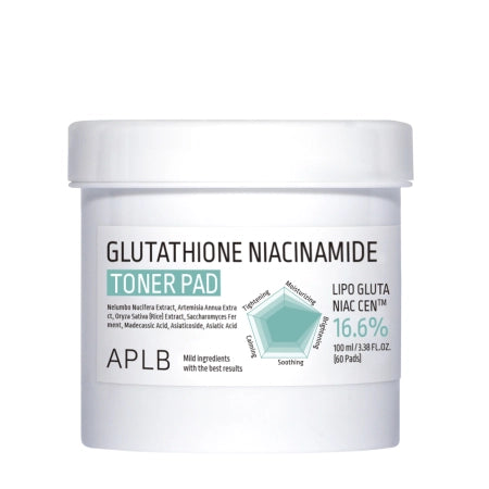 APLB - Glutathione Niacinamide Toner Pad - Brightening Face Pads - 60pcs/100ml - Feel You