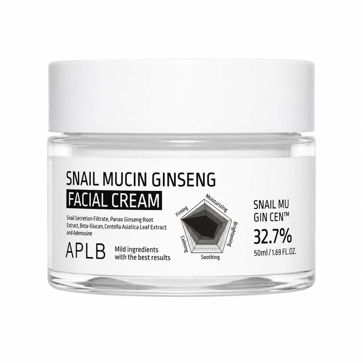 APLB - Snail Mucin Ginseng Facial Cream, 55ml