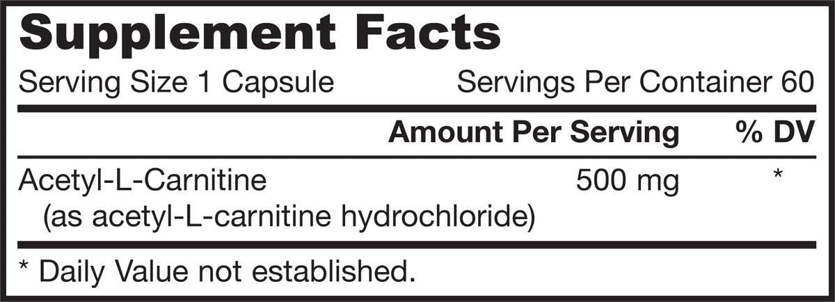 Acetyl L-Carnitine 500 mg - 60 капсули - Feel You