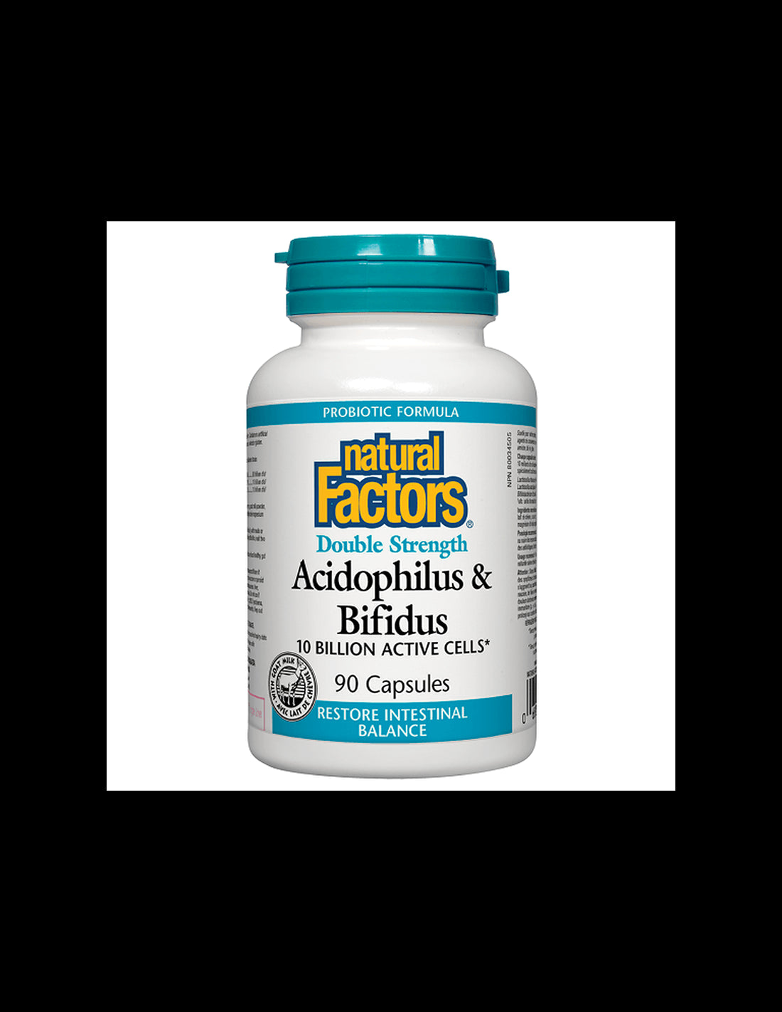 Acidophilus & Bifidus 10 Billion Active Cells Double Strength / Ацидофилус бифидус, 10 милиарда активни пробиотици, 90 капсули - Feel You