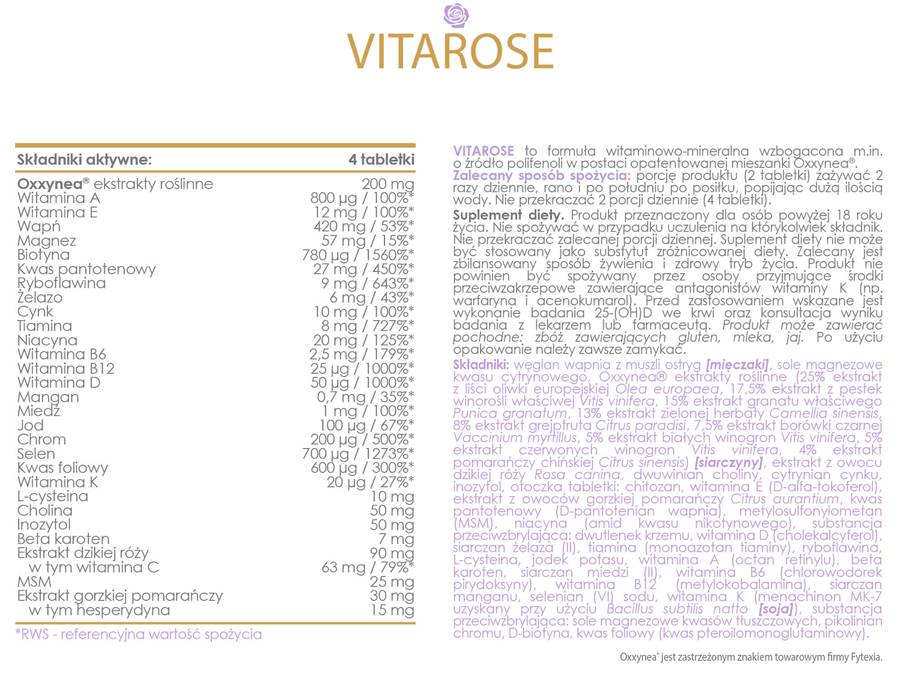 AllDeynn | VitaRose - Women's Multivitamins - 120 Таблетки - Feel You